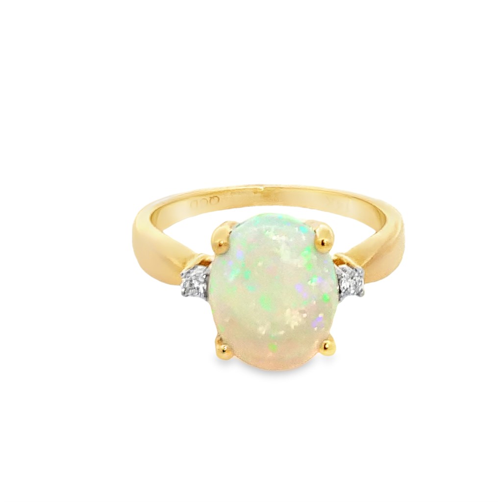 14K Yellow Gold Opal Ring