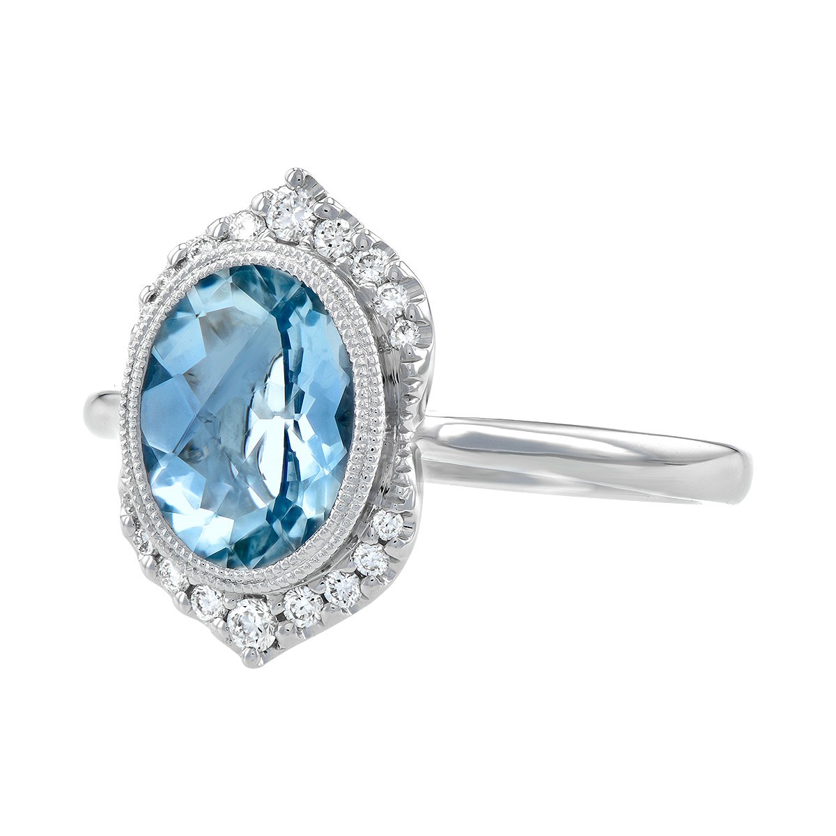 Allison Kaufman 14K White Gold Aquamarine Ring