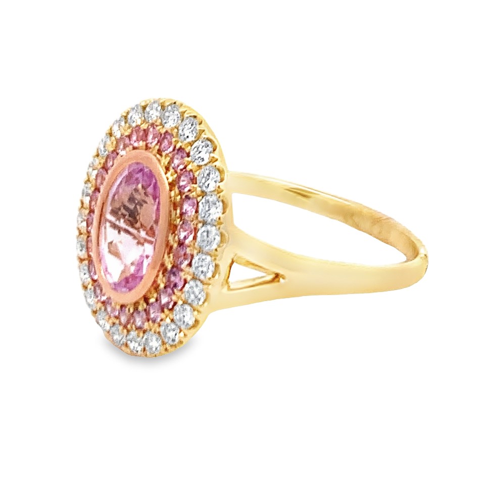 Kimberly Collins 18K Yellow and Rose Gold Pink Sapphire Ring