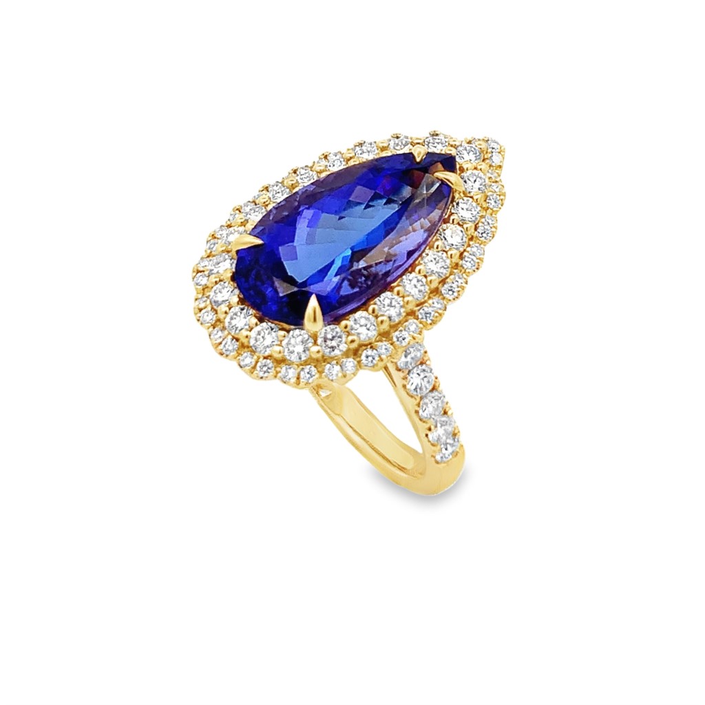 14K Yellow Gold Pear Tanzanite Ring