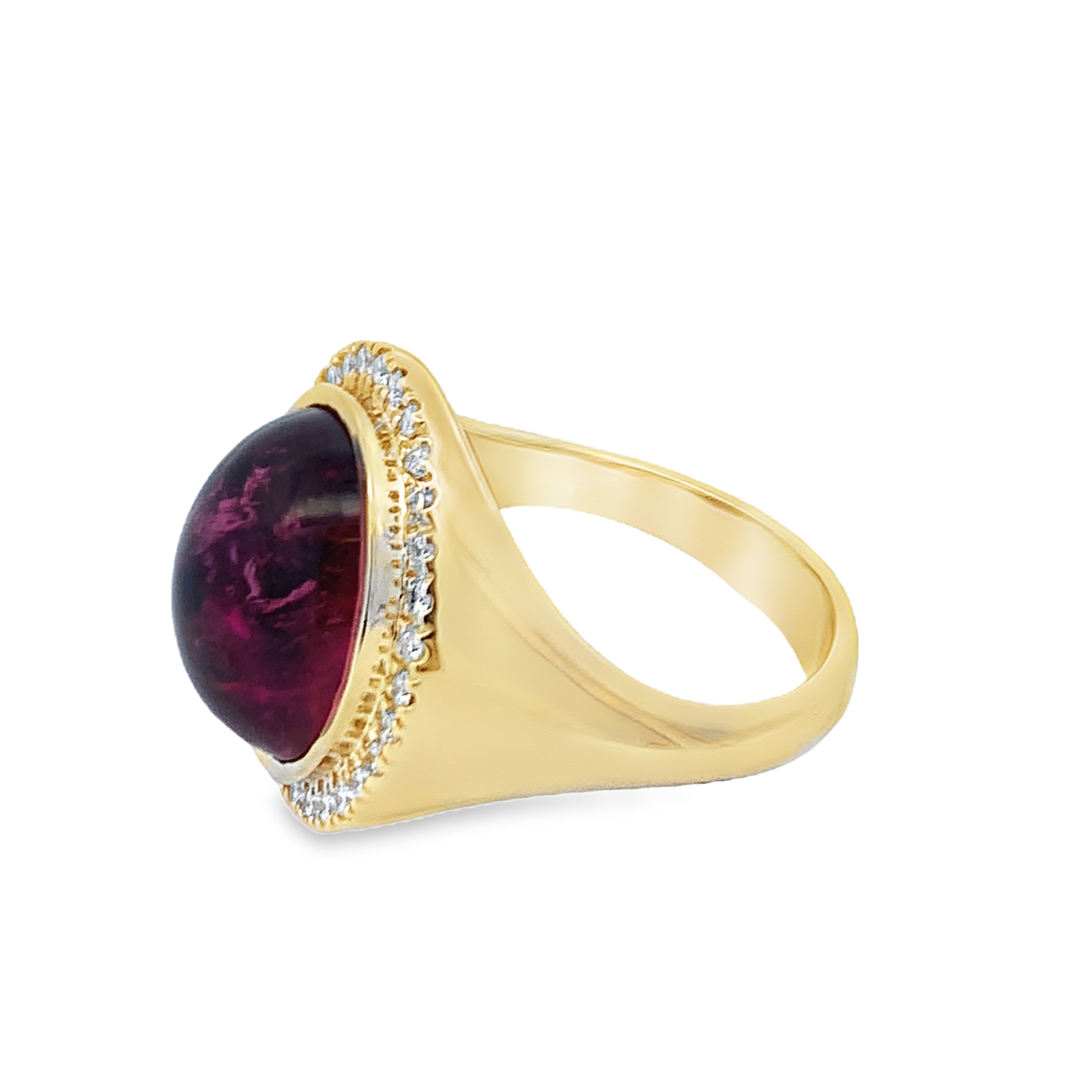 Rudolf Friedmann 14K Yellow Gold Pink Tourmaline Ring