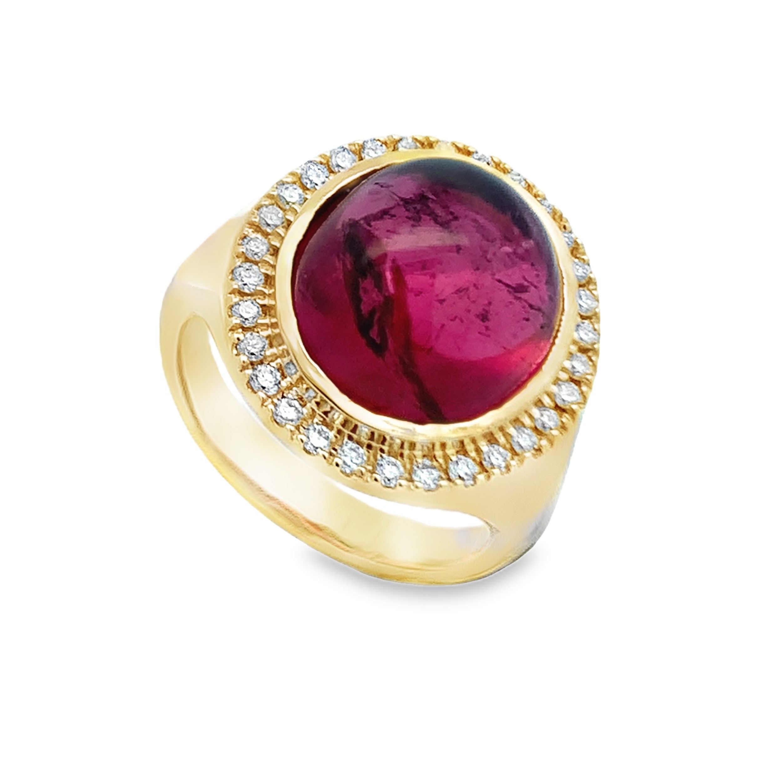 Rudolf Friedmann 14K Yellow Gold Pink Tourmaline Ring