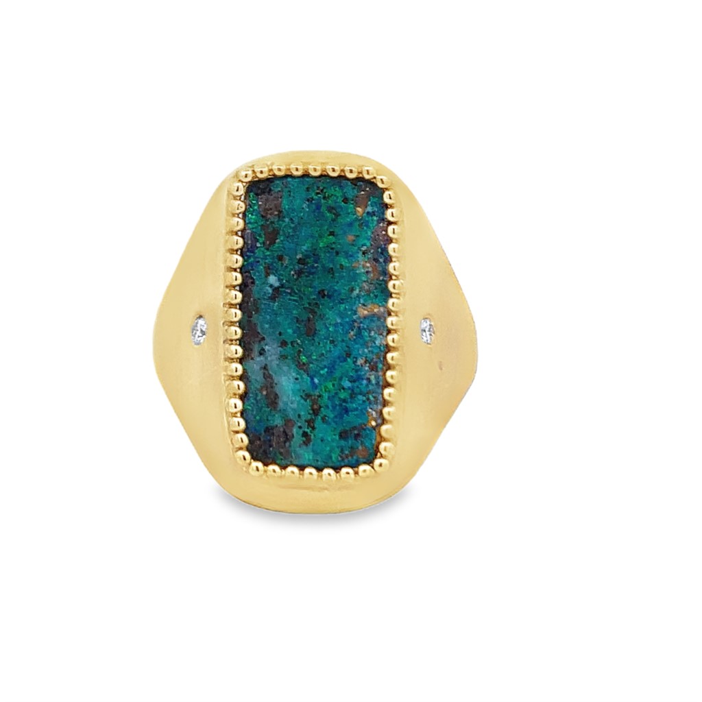 Lauren K 18K Yellow Gold Boulder Opal Signet-Style Ring