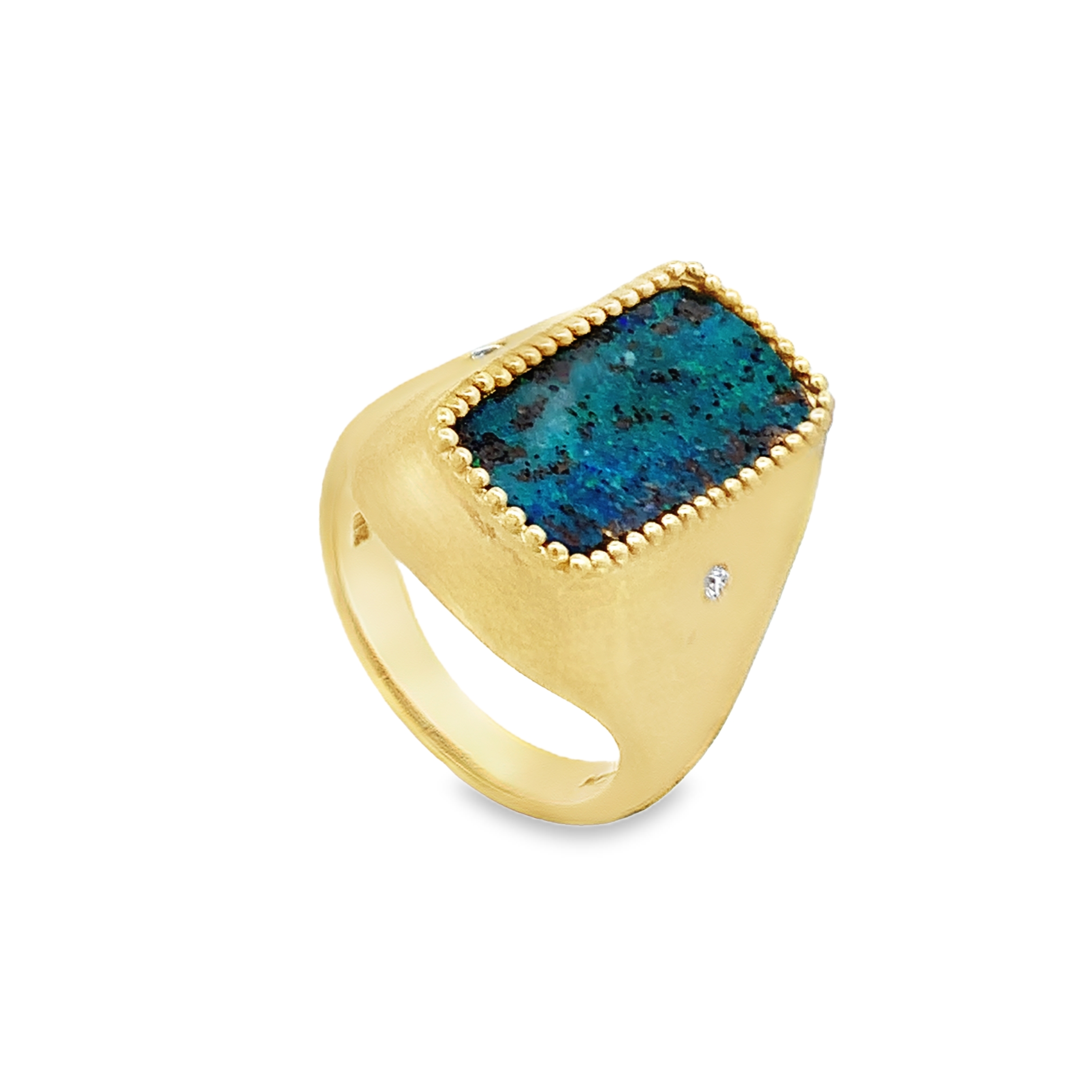 Lauren K 18K Yellow Gold Boulder Opal Signet-Style Ring