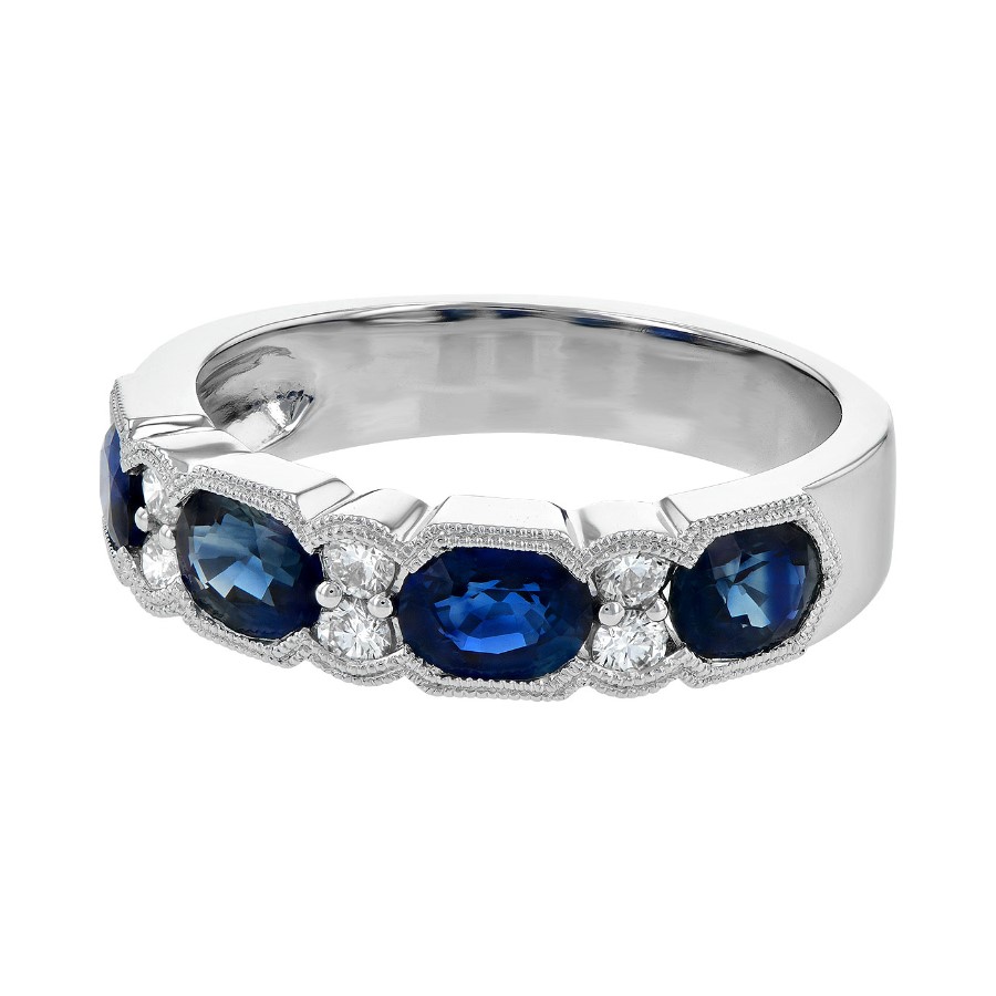 Allison Kaufman 14K White Gold Sapphire Ring