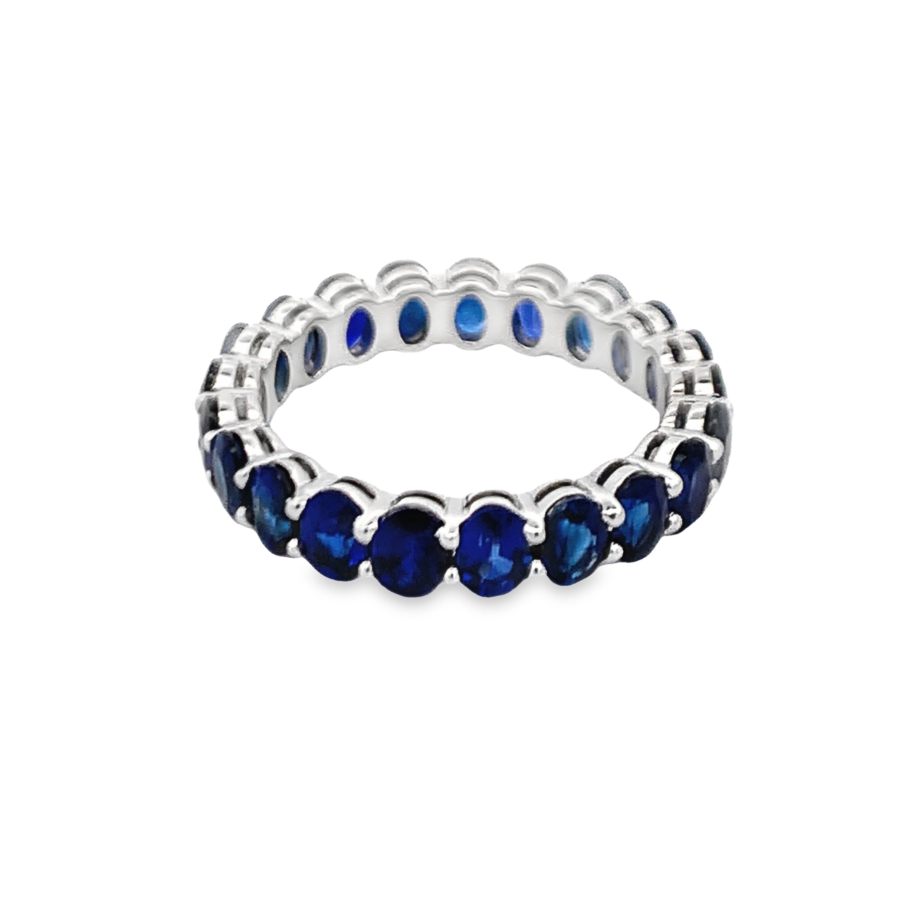 Norman Silverman 18K White Gold Sapphire Eternity Band