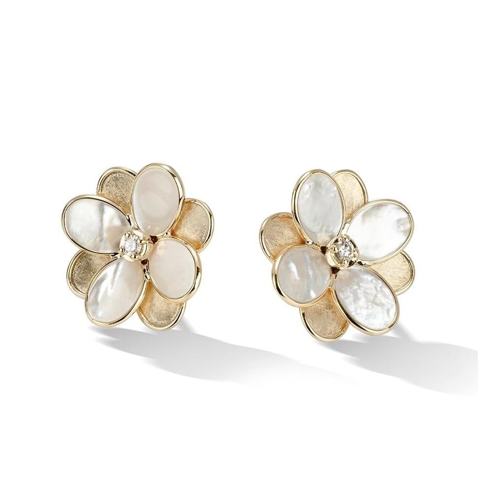 Marco Bicego 18K Yellow Gold Lunaria Flower Stud Earrings