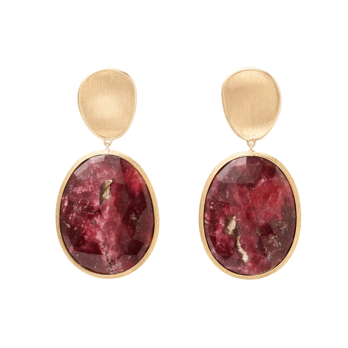 Marco Bicego 18K Yellow Gold Lunaria Thulite Earrings