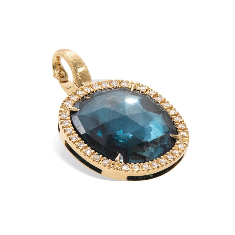 Marco Bicego 18K Yellow Gold London Blue Topaz Jaipur Pendant