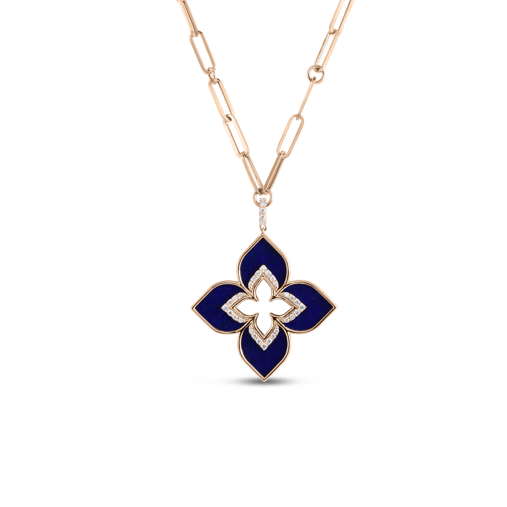 Roberto Coin 18K Rose Gold Venetian Princess Lapis Pendant