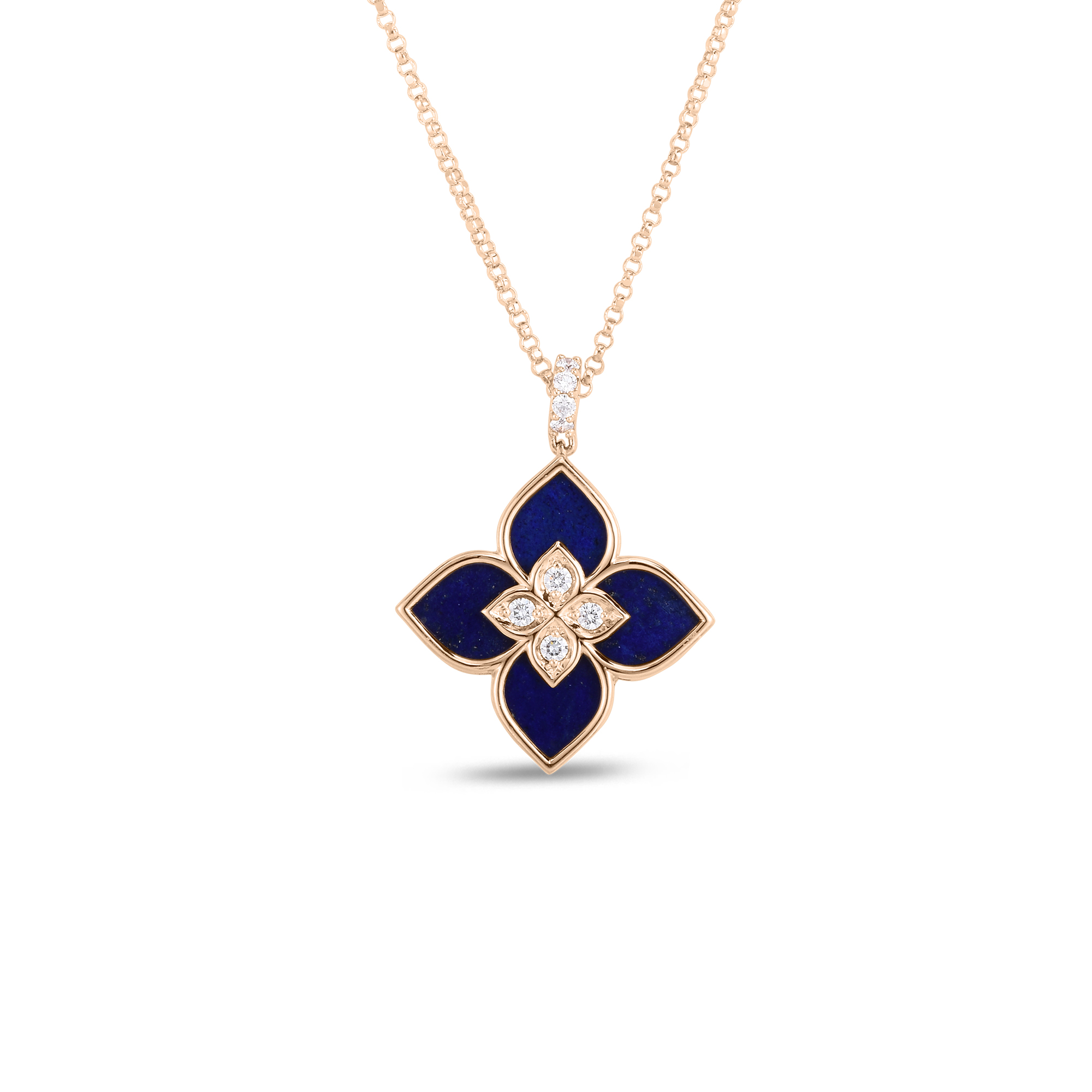 Roberto Coin 18K Rose Gold Venetian Princess Lapis Pendant