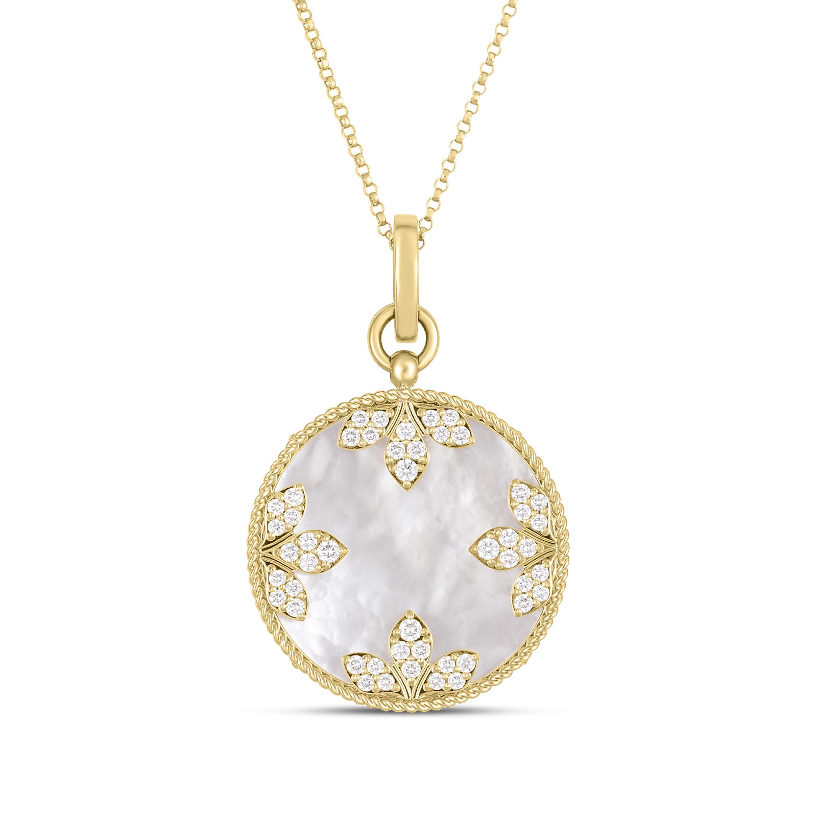 Roberto Coin 18K Yellow Gold Colored Medallions Mother Of Pearl Pendant