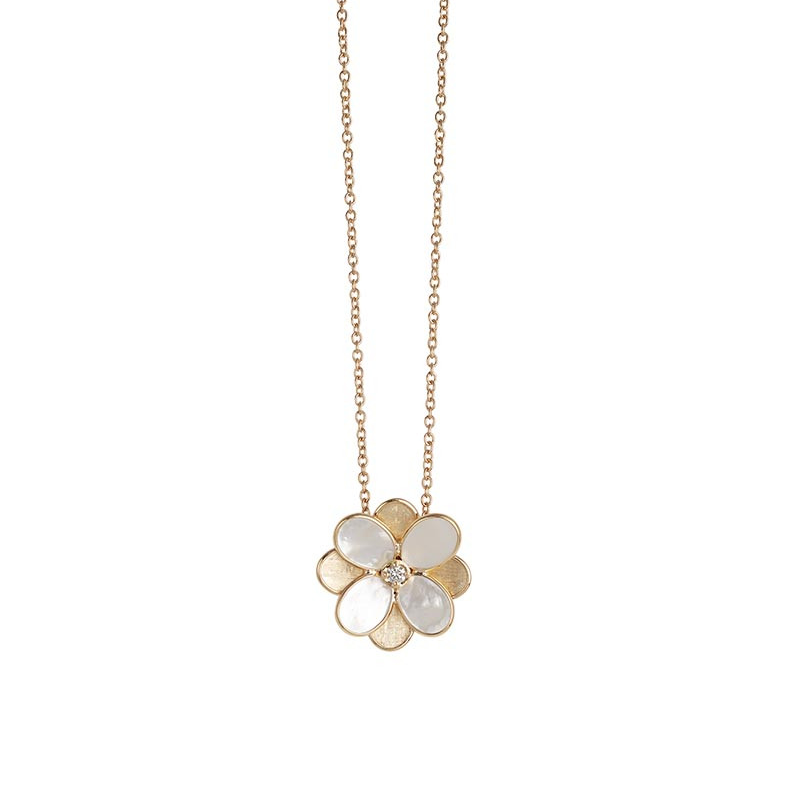 Marco Bicego 18K Yellow Gold Lunaria Flower Necklace