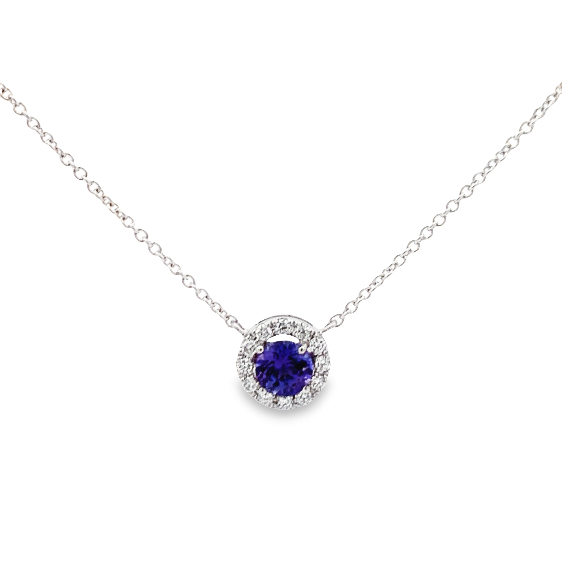 Damaso 18K White Gold Tanzanite Necklace