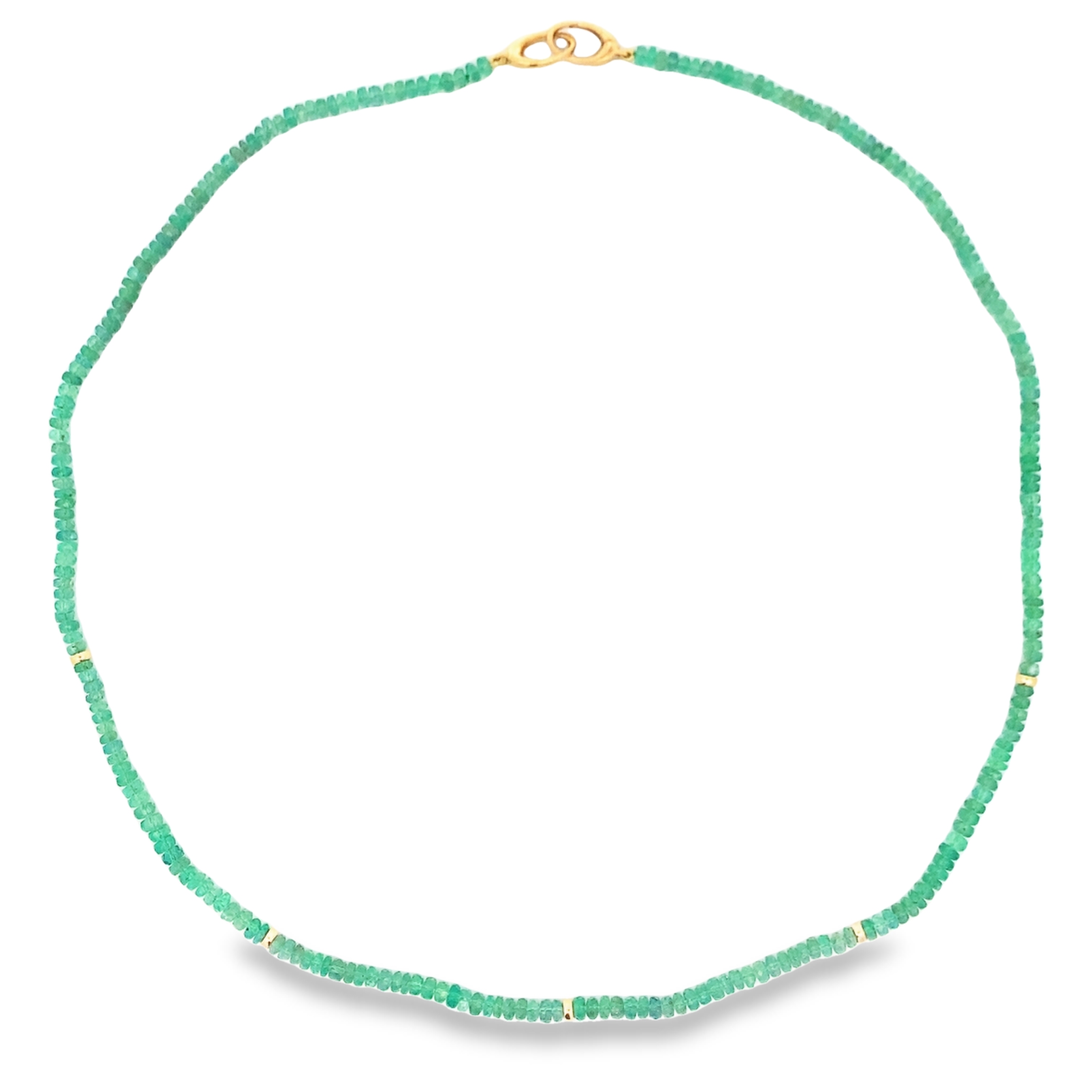 Lauren K 18K Yellow Gold Emerald Strand Necklace