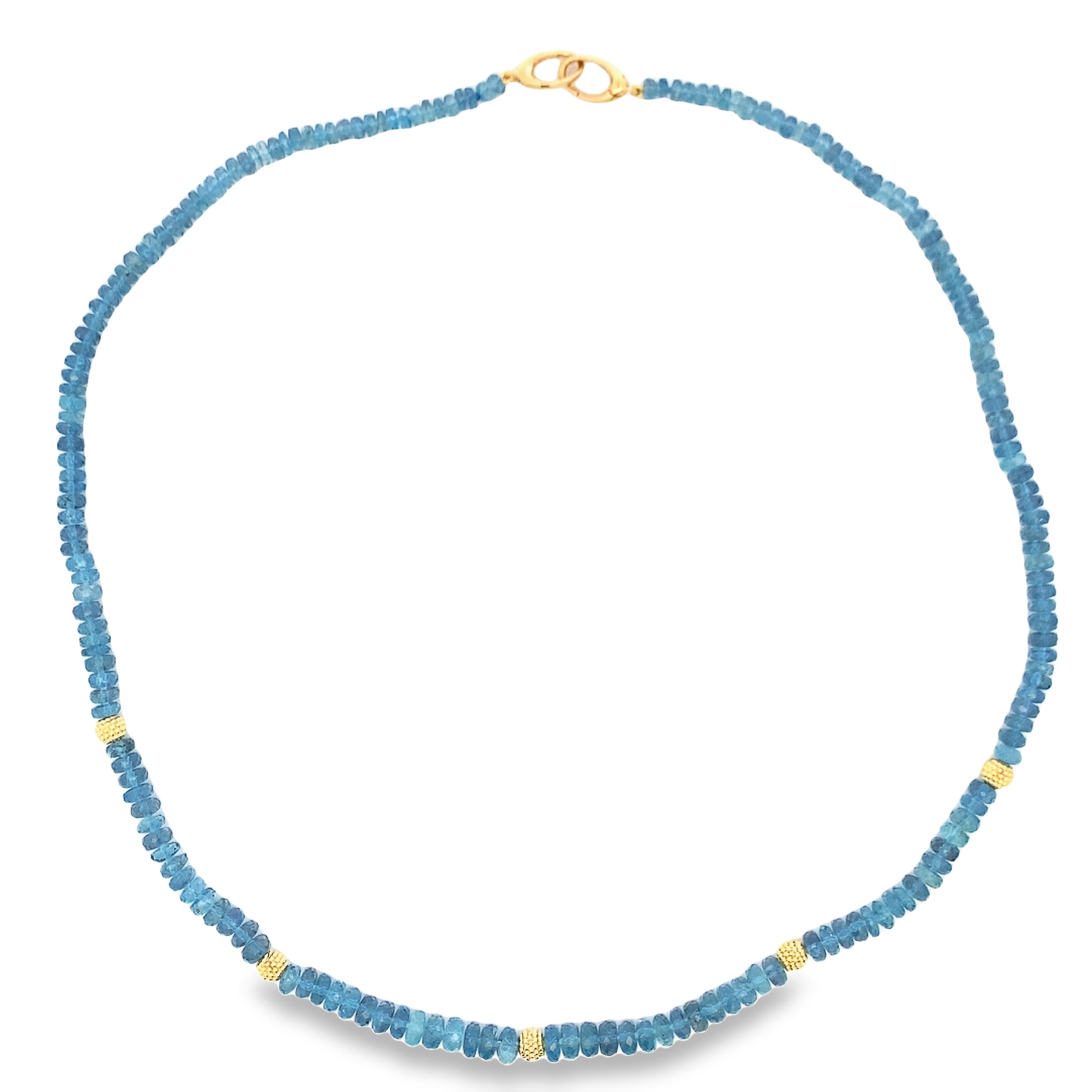 Lauren K 18K Yellow Gold Aquamarine Strand Necklace