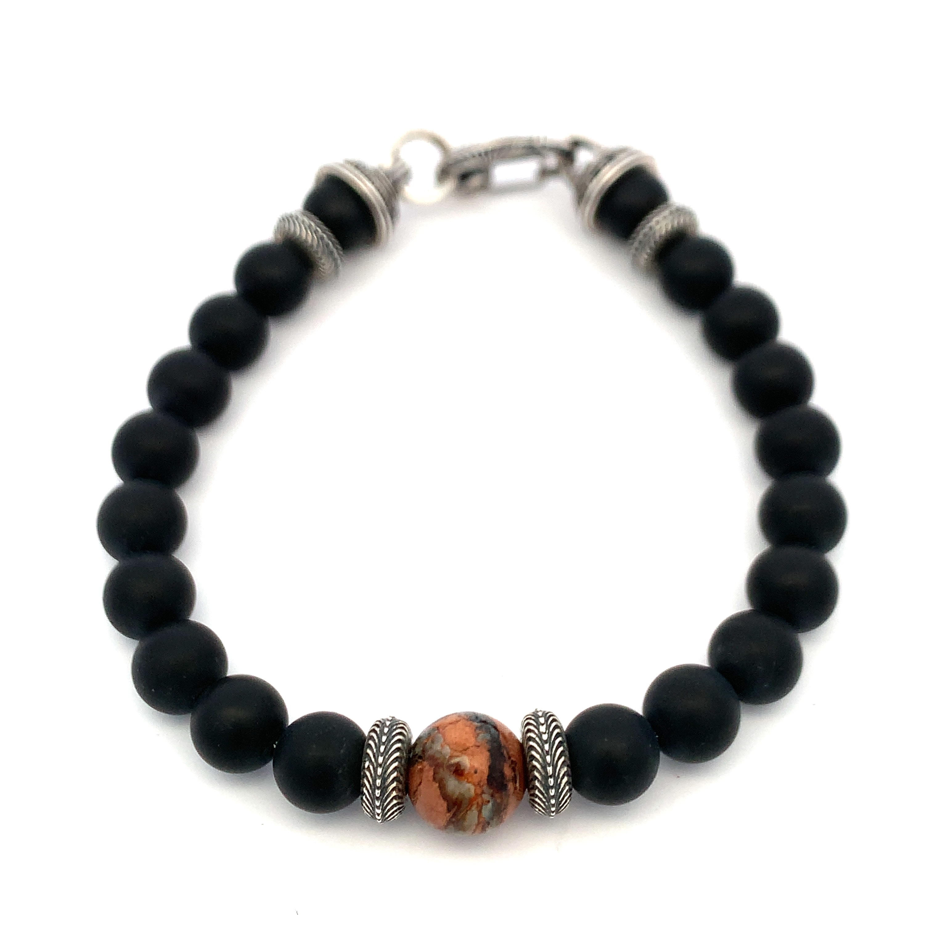 William Henry Clan Black Onyx & Fossil Mammoth Tooth Bracelet