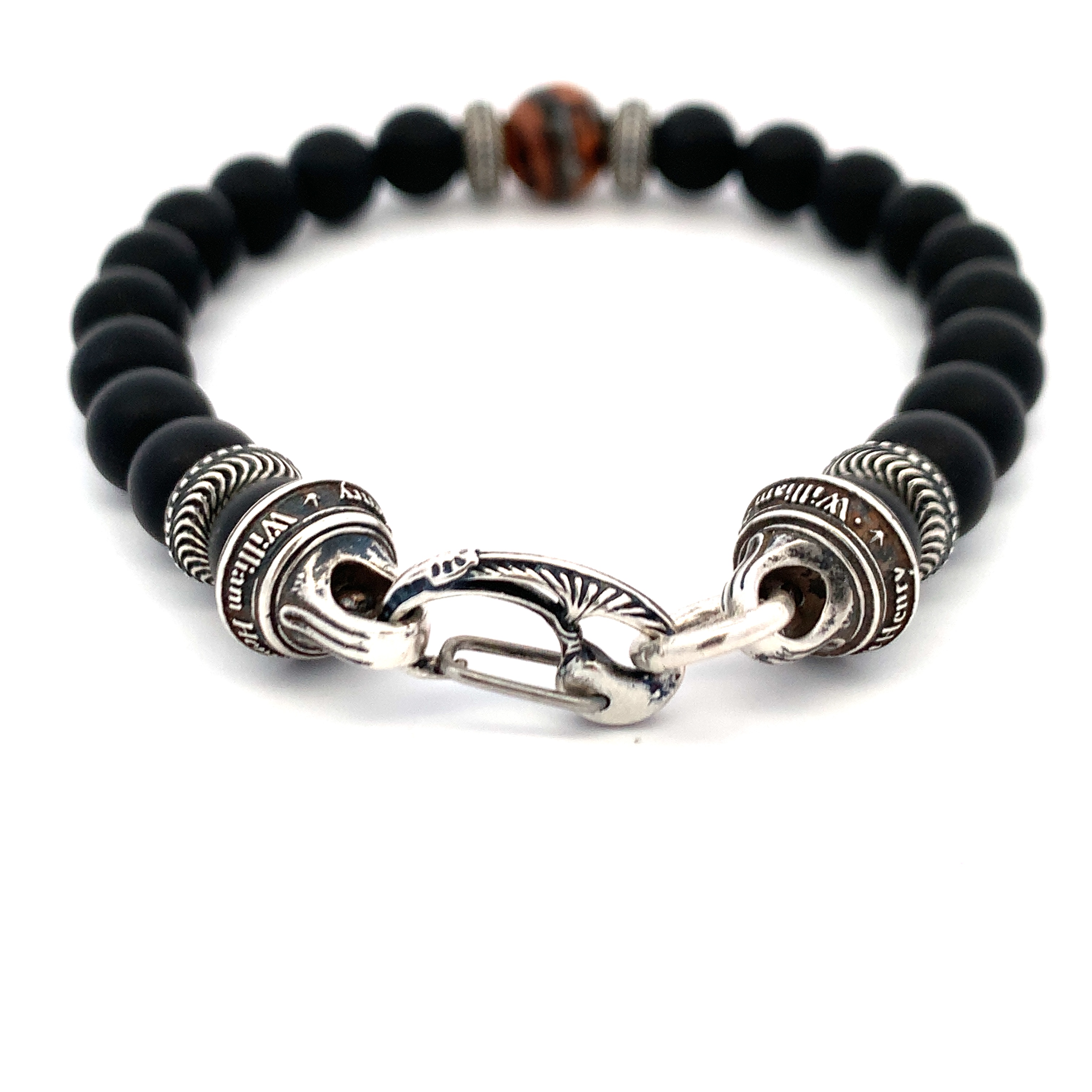 William Henry Clan Black Onyx & Fossil Mammoth Tooth Bracelet