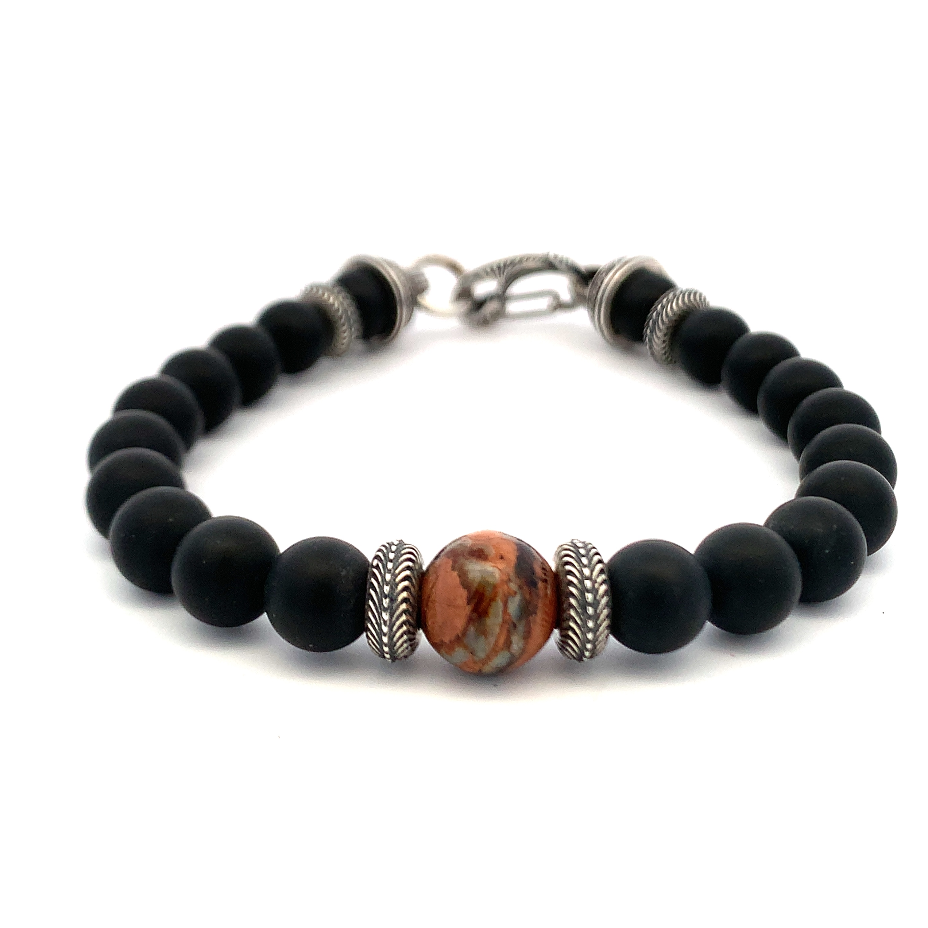 William Henry Clan Black Onyx & Fossil Mammoth Tooth Bracelet