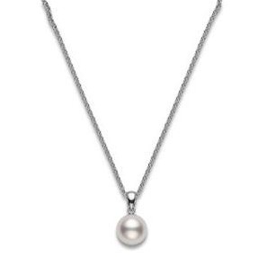 Mikimoto 18K White Gold Akoya Pearl Pendant