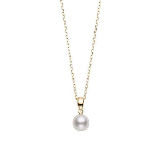 Mikimoto 18K Yellow Gold Pearl Pendant