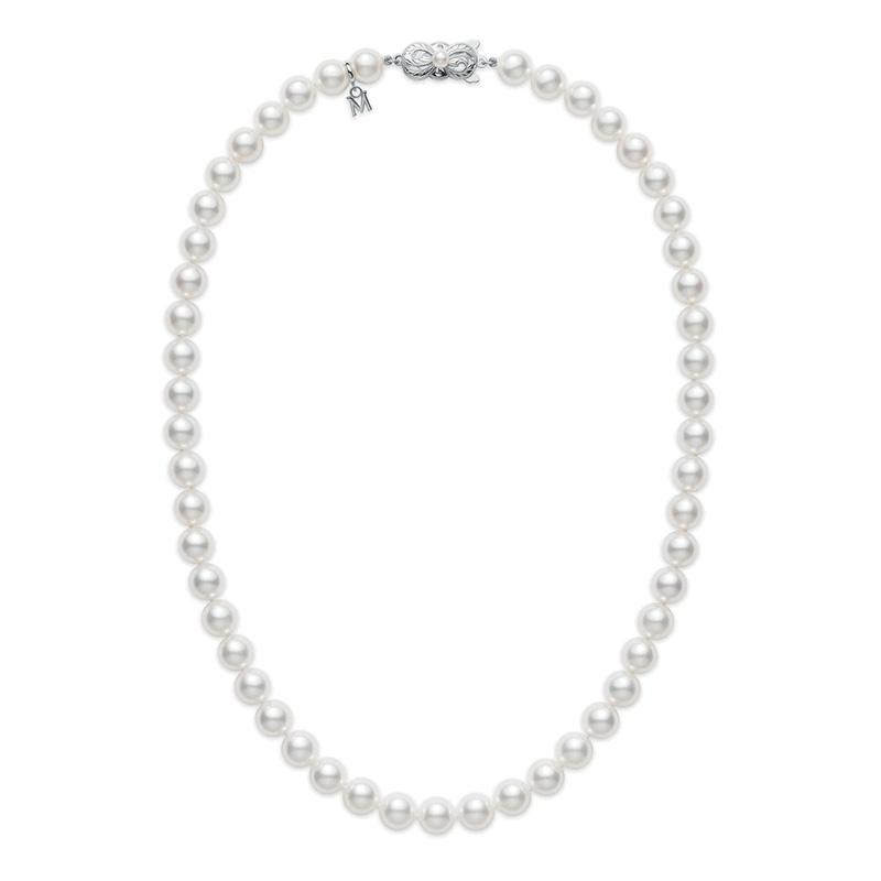 Mikimoto 18K White Gold 16 Akoya Pearl Strand