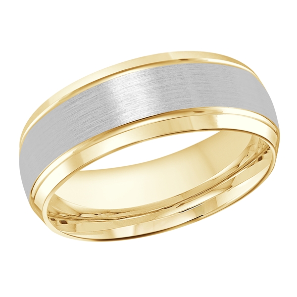 MALO 14K White & Yellow Gold Wedding Band