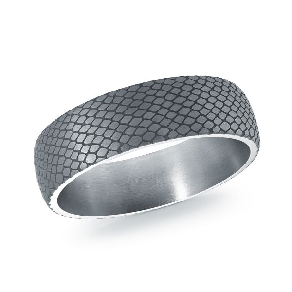 MALO Tantalum Snakeskin Wedding Band