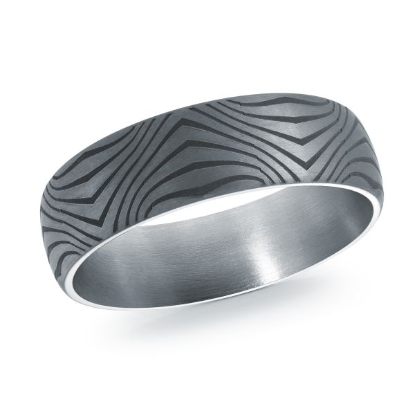 MALO Tantalum Waves Wedding Band