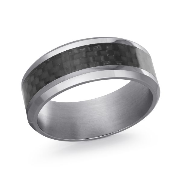 MALO Tantalum Carbon Fiber Wedding Band