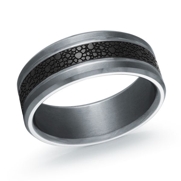 MALO Tantalum Scales Wedding Band