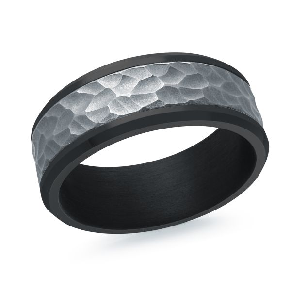 MALO Tantalum Hammered Wedding Band