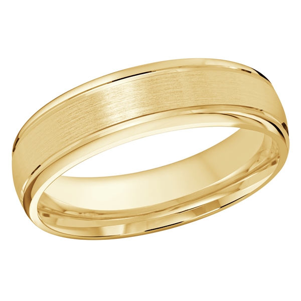 MALO 14K Yellow Gold 6mm Satin Wedding Band