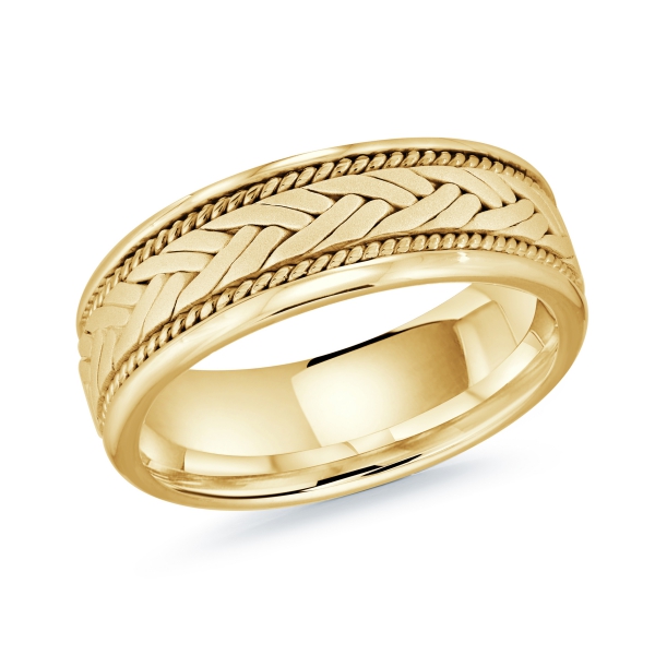 MALO 14K Yellow Gold Handwoven Wedding Band