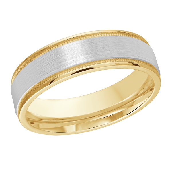 MALO 14K White & Yellow Gold Wedding Band