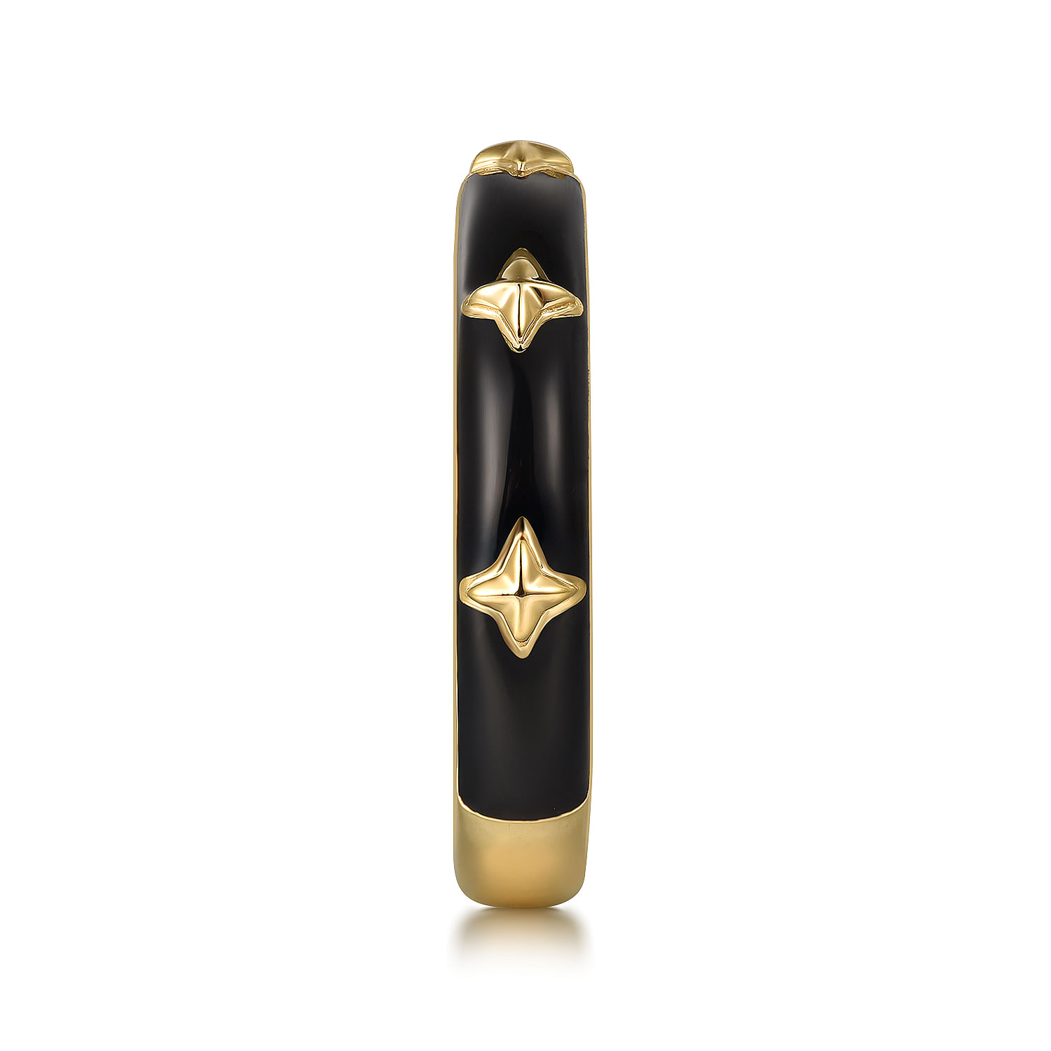 Gabriel & Co. 14K Yellow Gold Black Enamel Ring