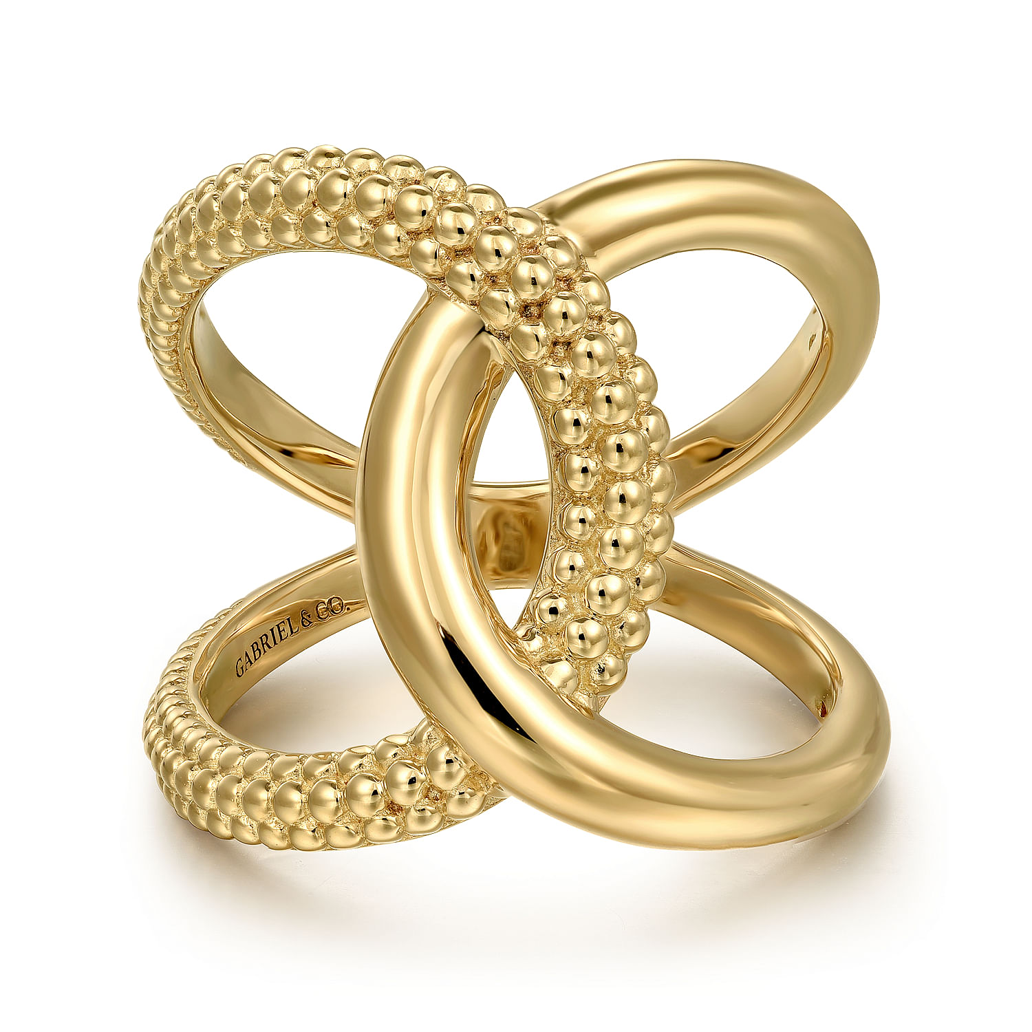 Gabriel & Co. 14K Yellow Gold Bujukan Twist Ring