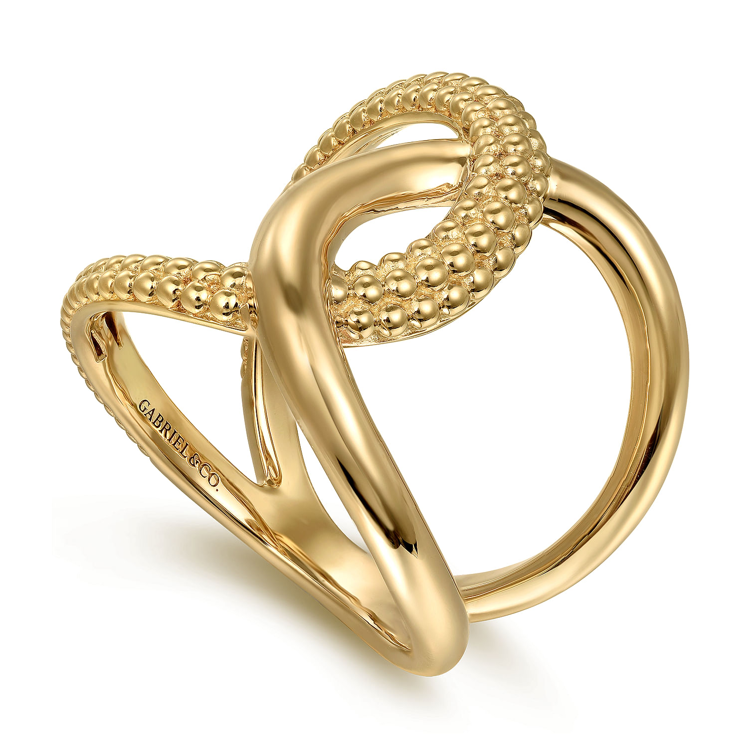 Gabriel & Co. 14K Yellow Gold Bujukan Twist Ring