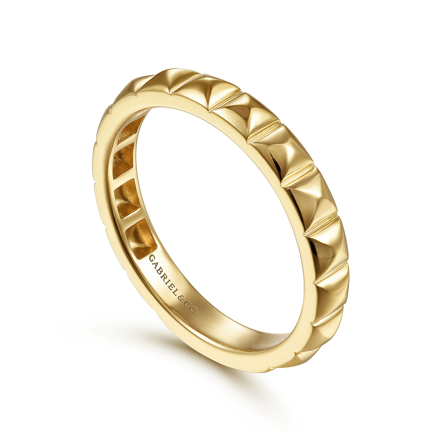 Gabriel & Co. 14K Yellow Gold Geometric Ring