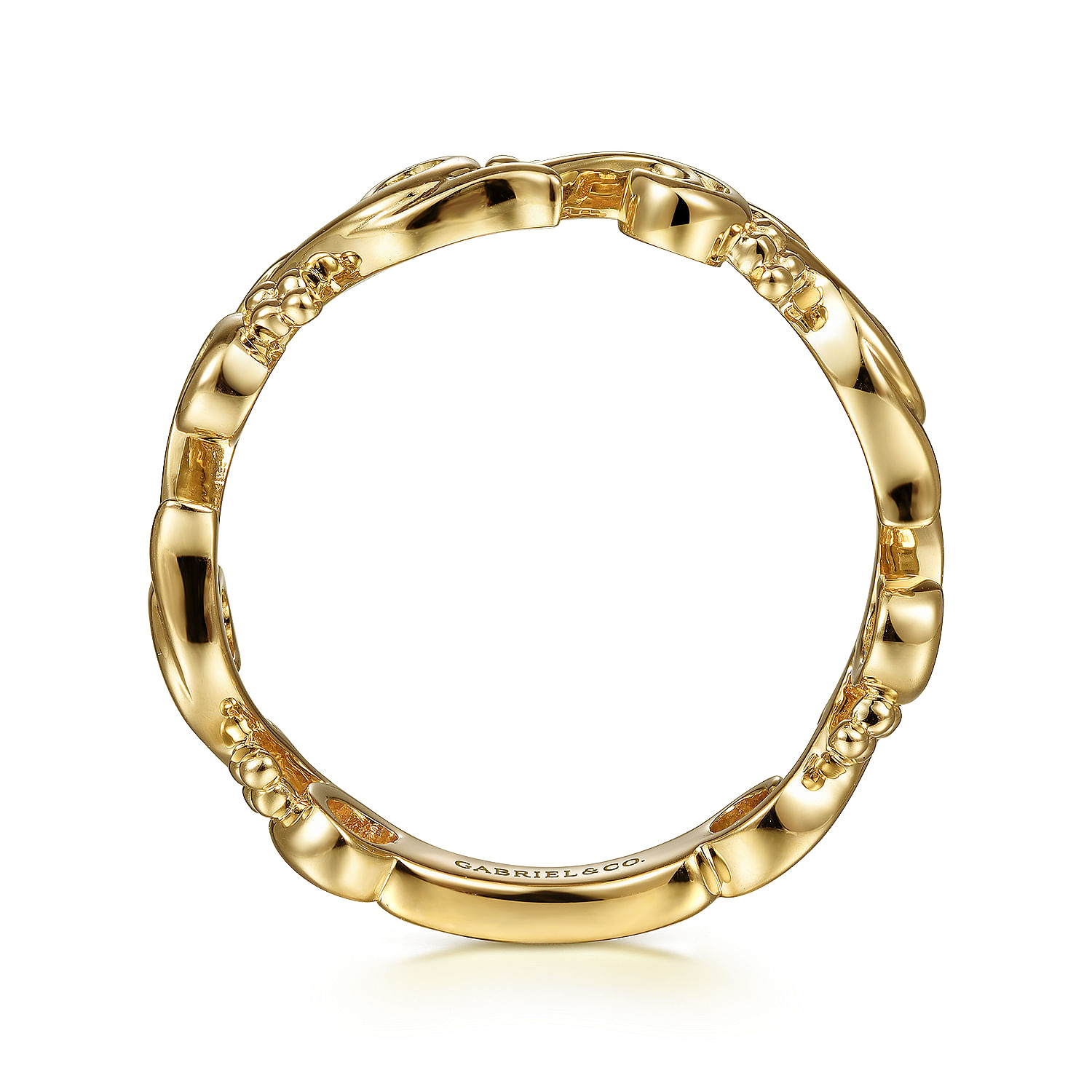 Gabriel & Co. 14K Yellow Gold Floral Band