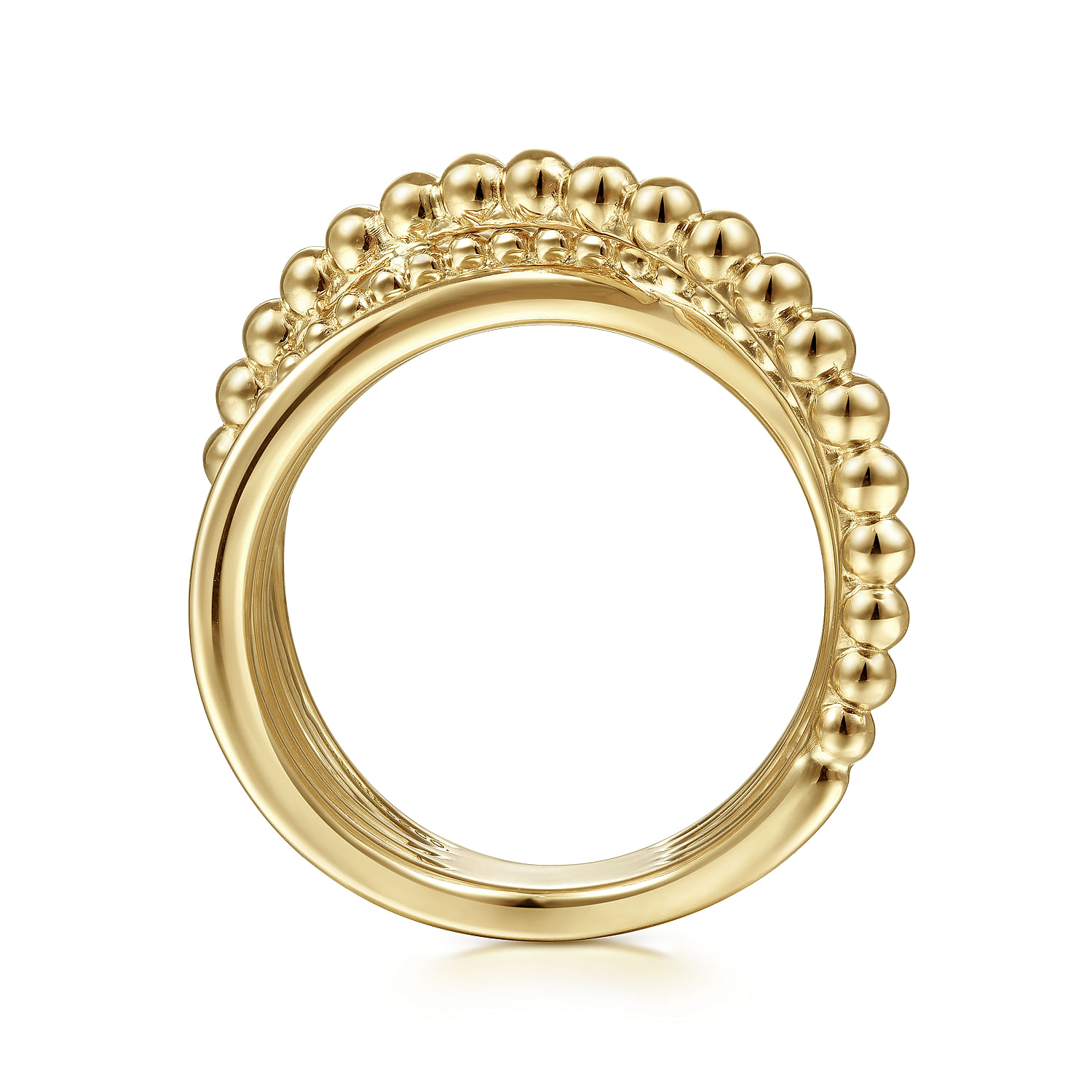 Gabriel & Co. 14K Yellow Gold Bujukan Criss Cross Ring