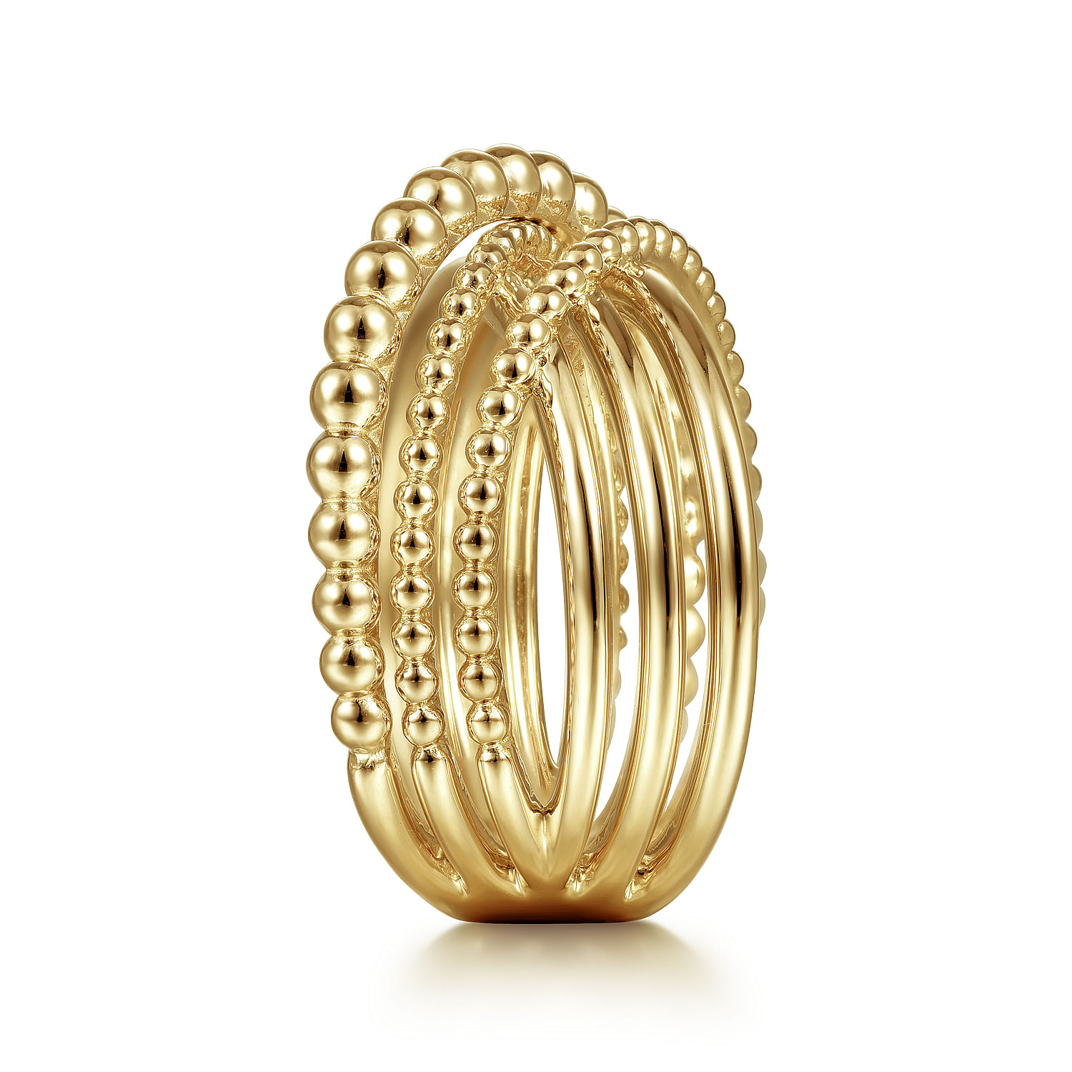 Gabriel & Co. 14K Yellow Gold Bujukan Criss Cross Ring