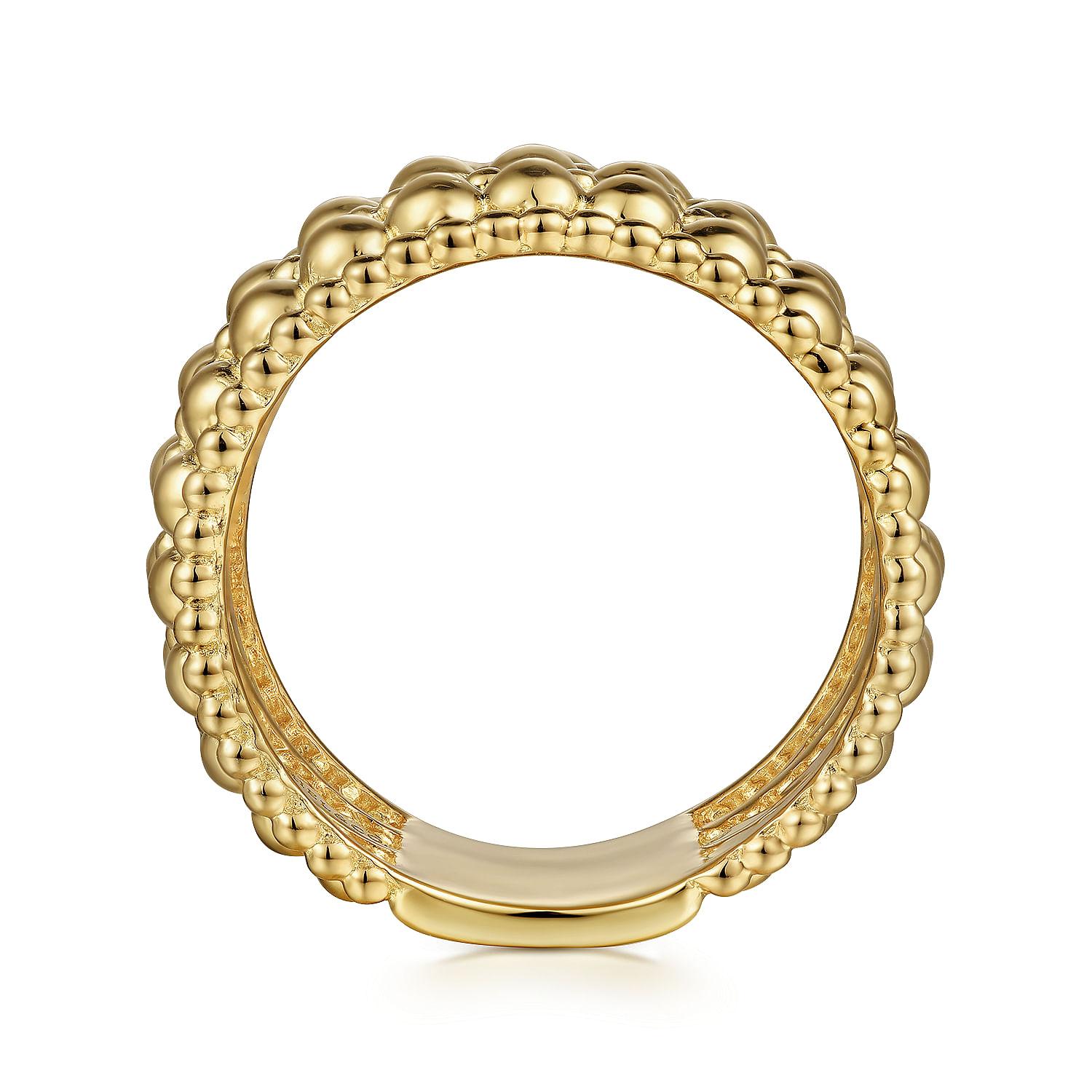 Gabriel & Co. 14K Yellow Gold Bujukan Beaded Ring