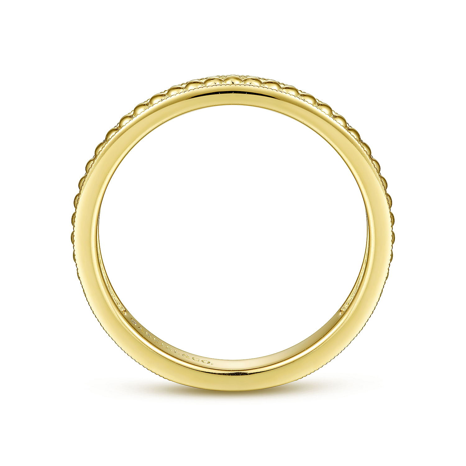 Gabriel & Co. 14K Yellow Gold Textured Bujukan Band