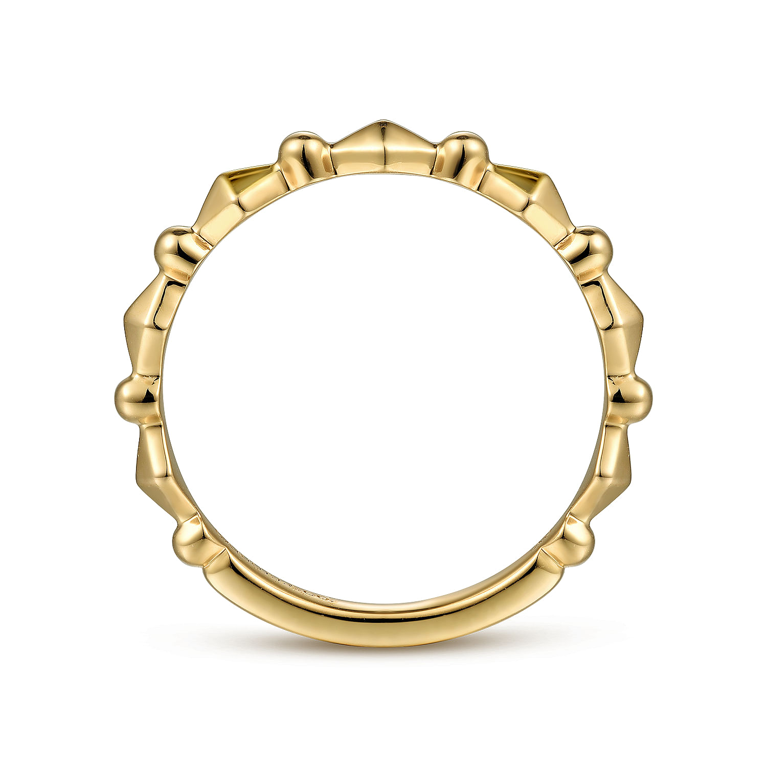 Gabriel & Co 14K Yellow Gold Geometric Station Ring