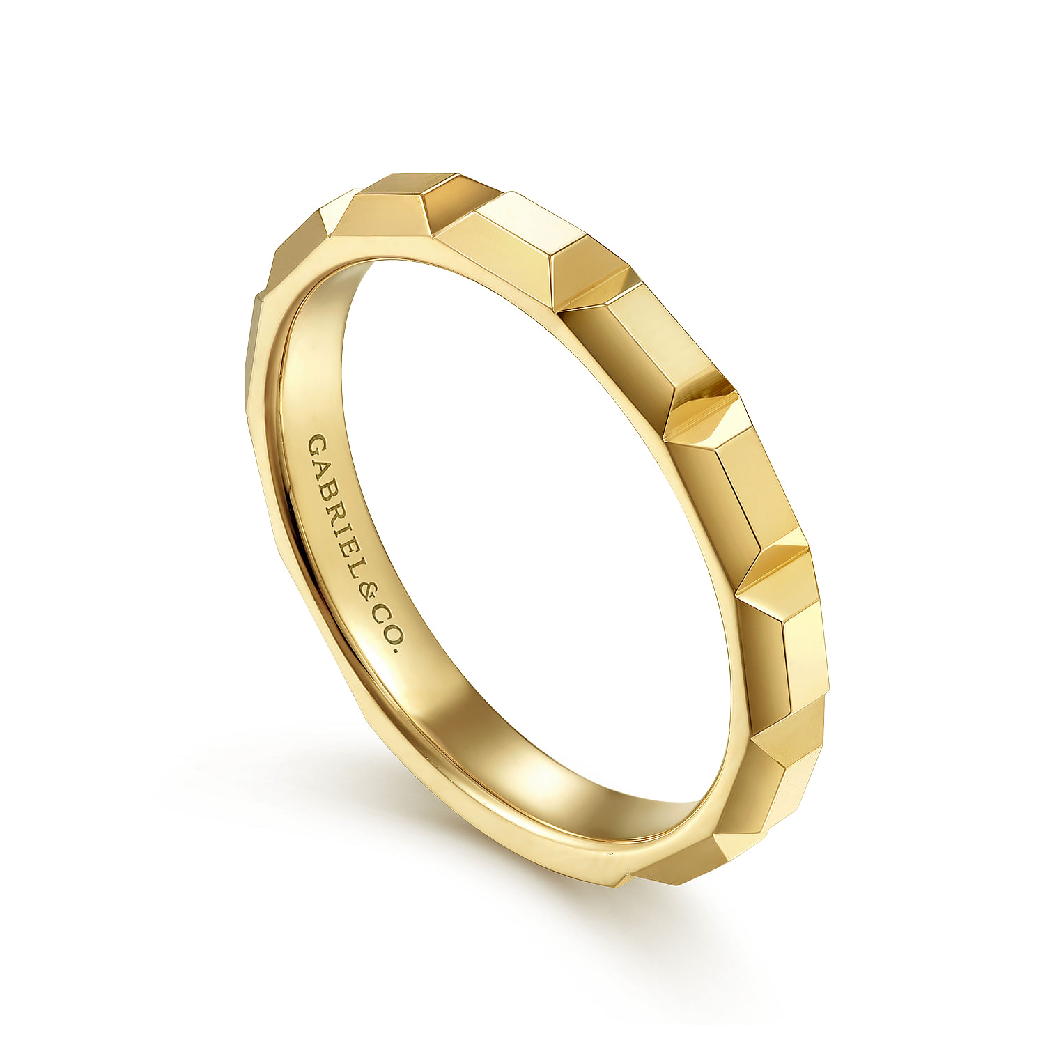 Gabriel & Co. 14K Yellow Gold Geometric Ring