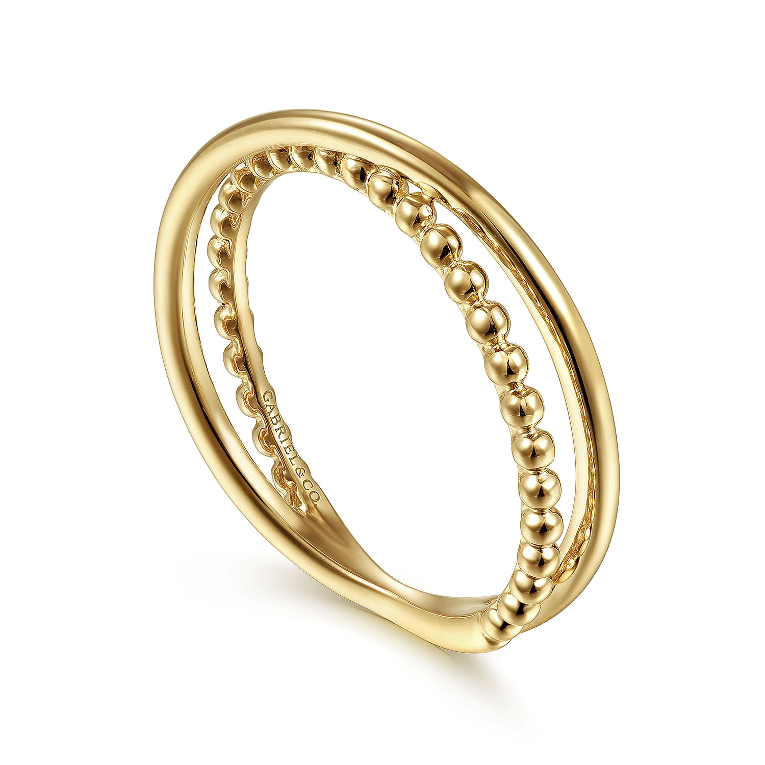 Gabriel & Co. 14K Yellow Gold Criss Cross Ring