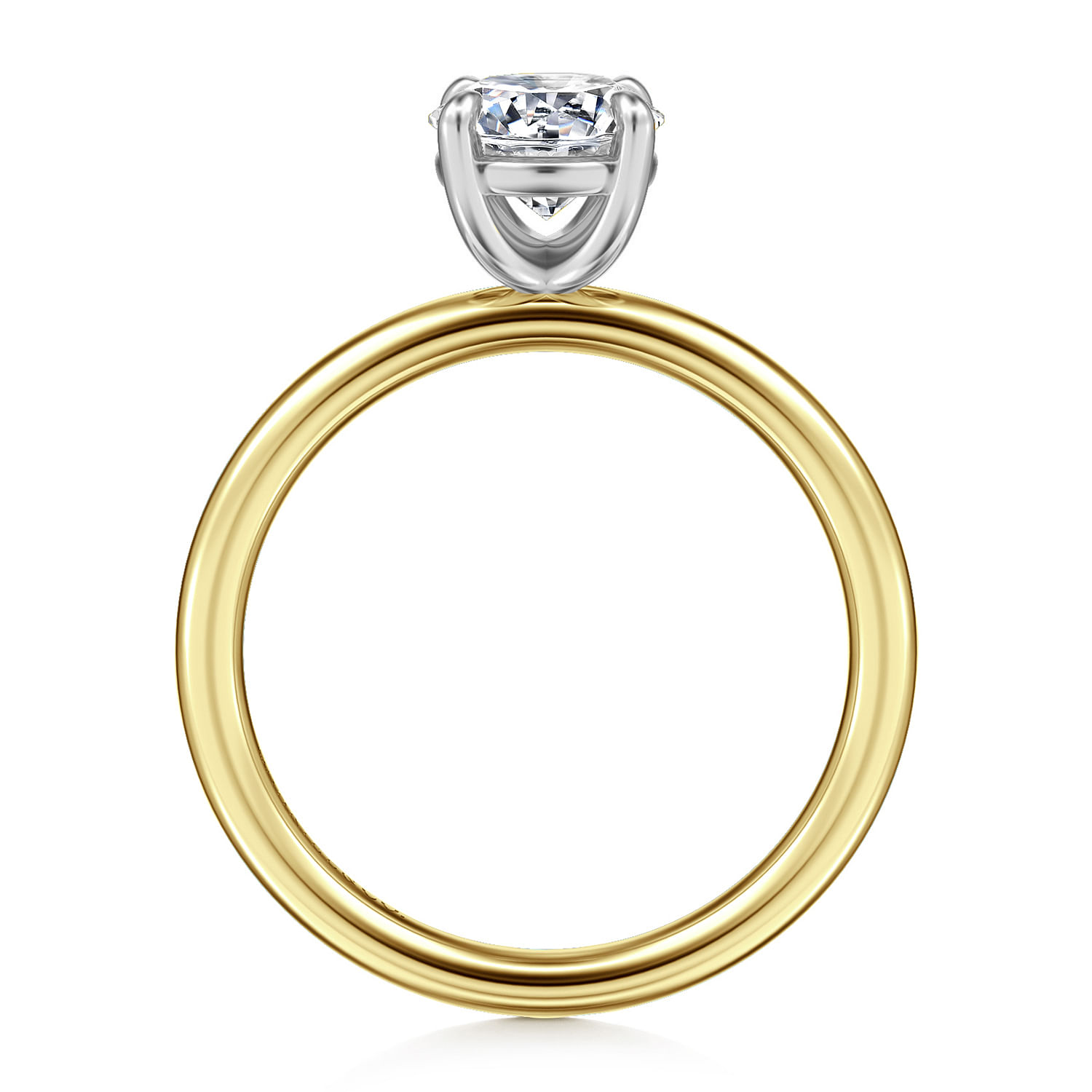 Gabriel & Co. 14K Two-Tone Solitaire Semi-Mount