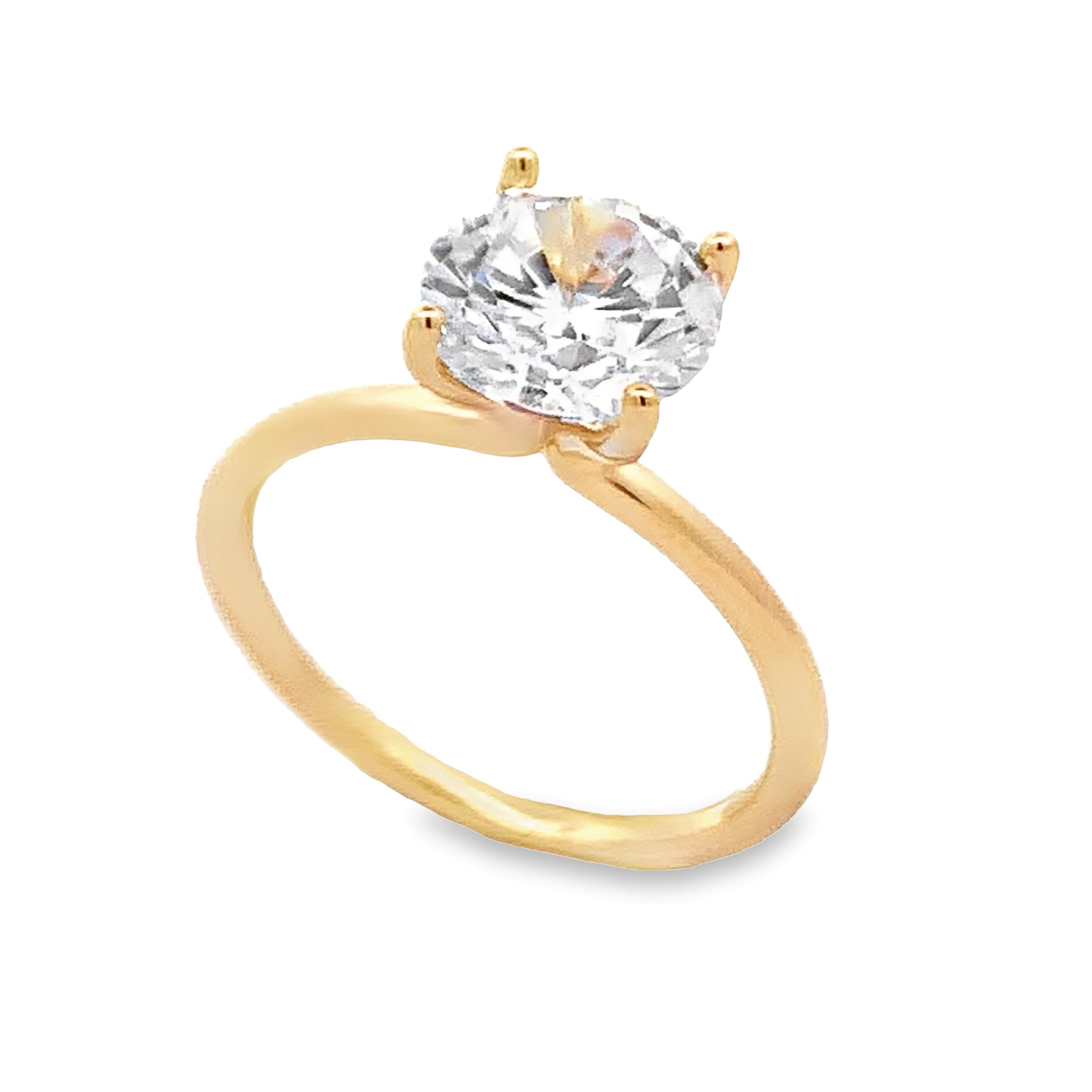 14K Yellow Gold Solitaire Engagement Ring Setting