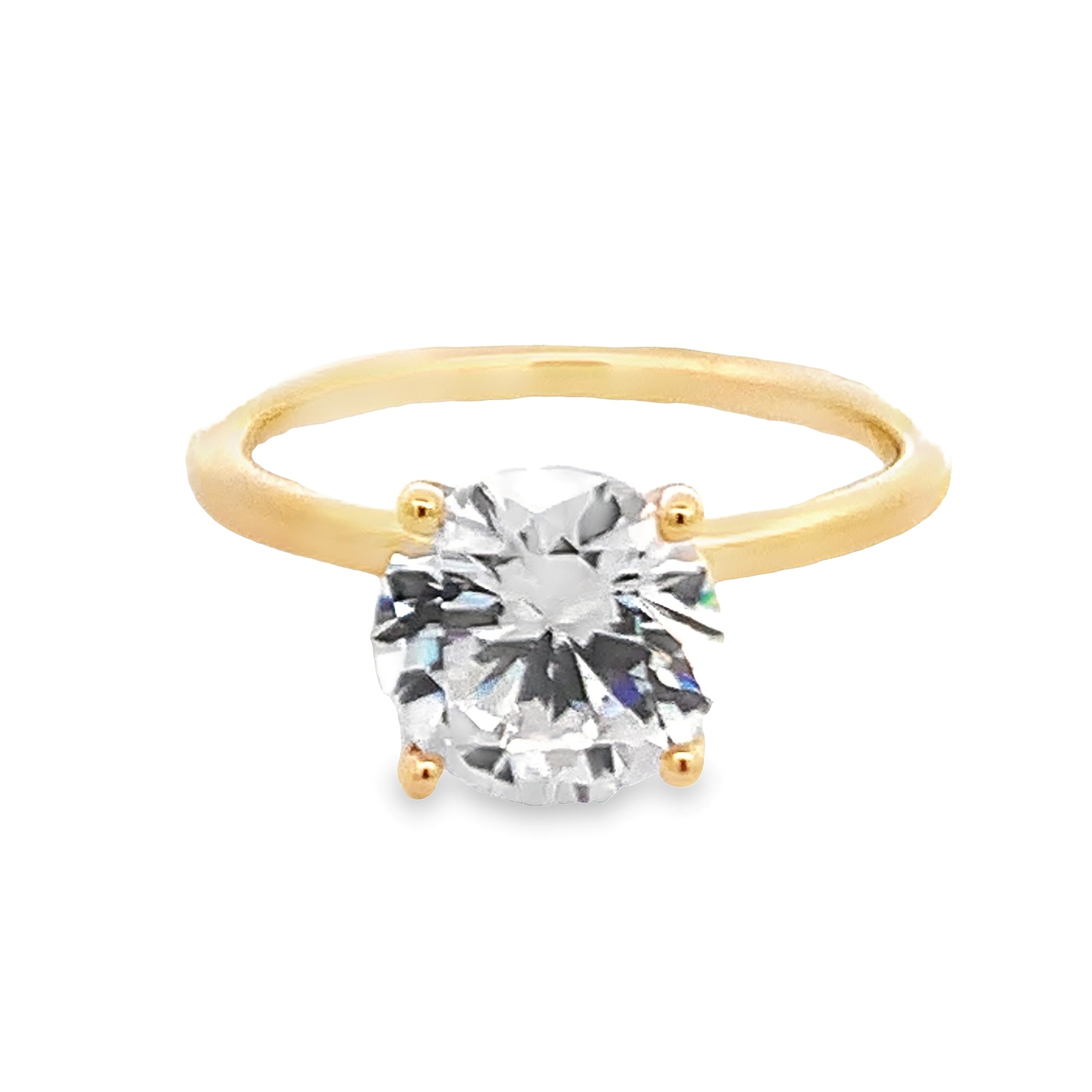 14K Yellow Gold Solitaire Engagement Ring Setting